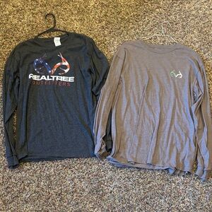 Realtree Long Sleeve Shirts - Black & Brown/Tan